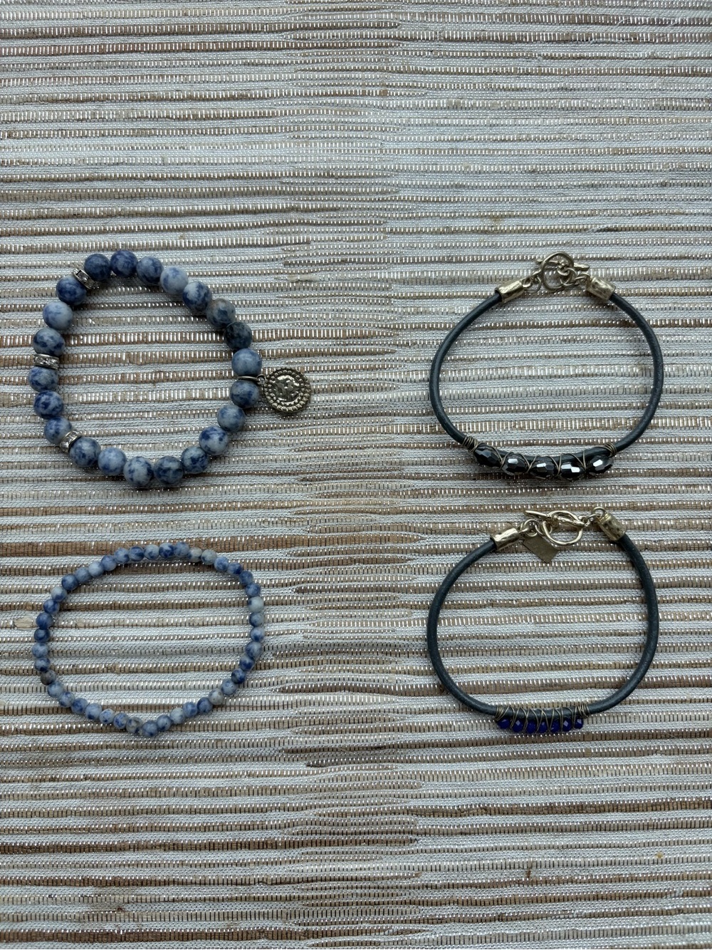 4 Blue Bracelets (2 matching pairs)